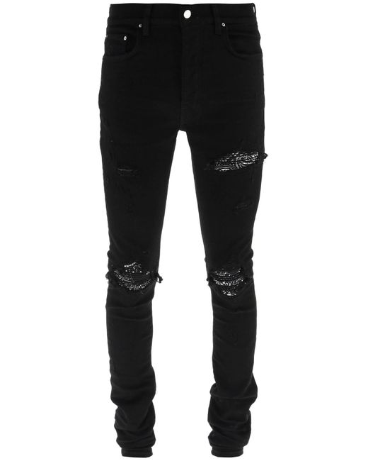 Amiri Denim Mx1 Bandana Jeans In Black for Men | Lyst