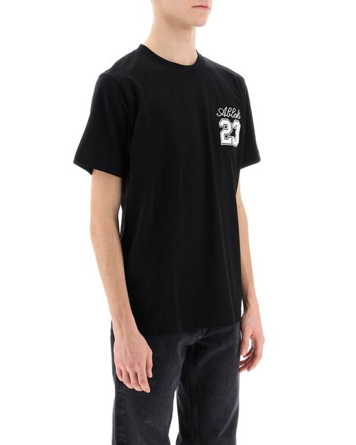 Off-White c/o Virgil Abloh Black Crew-Neck T-Shirt With 23 Logo for men