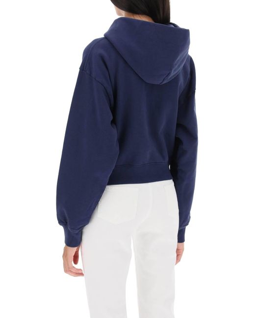 Sporty & Rich Blue Wellness Cropped Hoodie