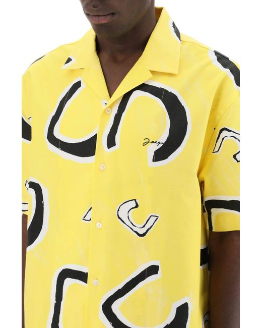 Camicia Bowling Jean di Jacquemus in Yellow da Uomo