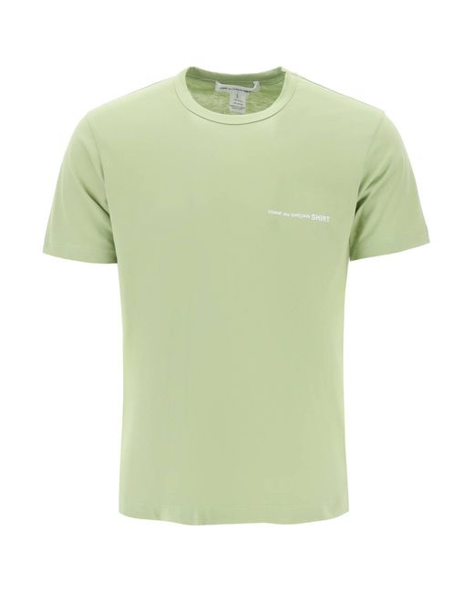 T Shirt Stampa Logo di Comme des Garçons in Green da Uomo
