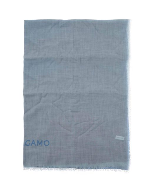 Ferragamo Blue "Gradient Cashmere And Silk Stole"