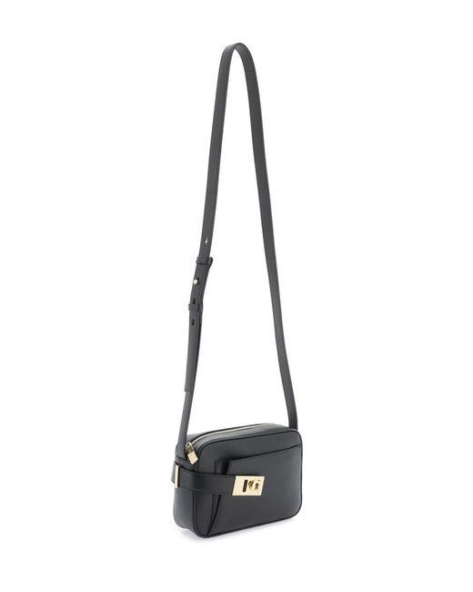Ferragamo Black Smooth Leather Camera Bag