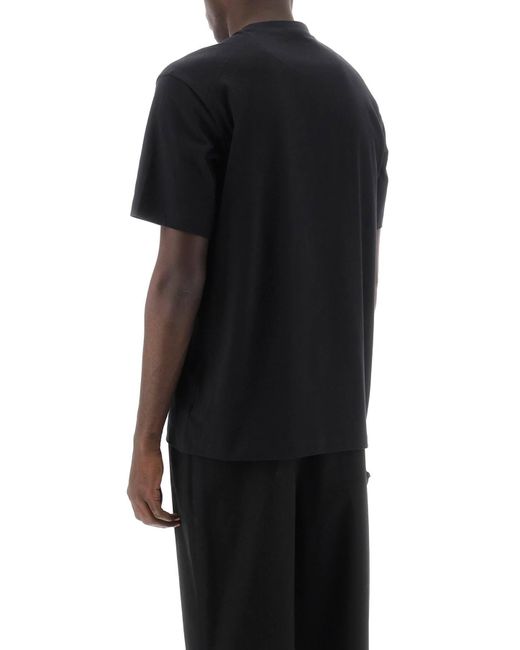 Y-3 Black T Shirt With Tonal Logo for men