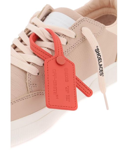 Off-White c/o Virgil Abloh Pink Low Leather Vulcanized Sneakers For