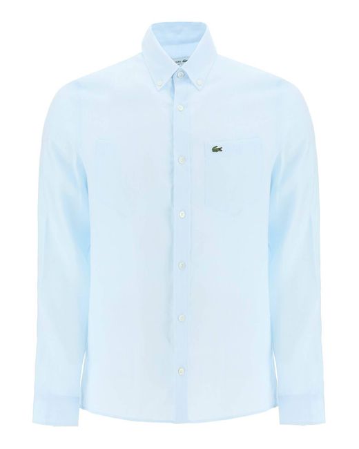 Lacoste Blue Light Linen Shirt for men