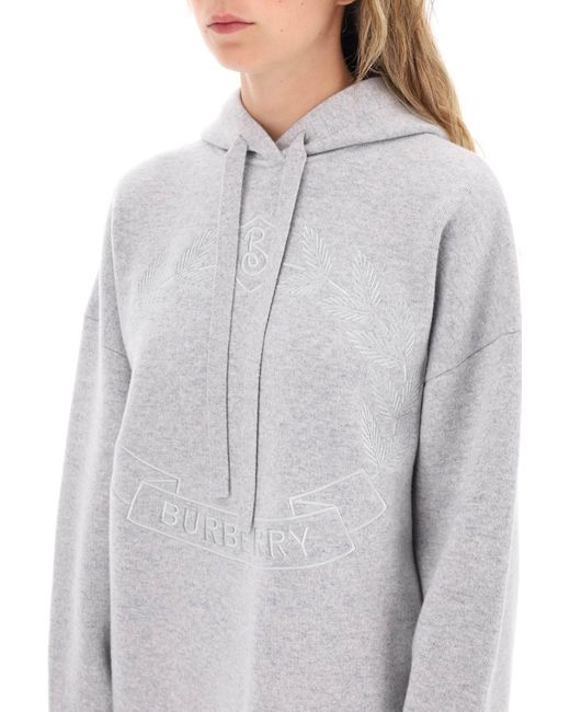 Burberry Gray Oak Leaf Crest Hoodie