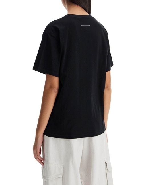 MM6 by Maison Martin Margiela Black Numeric Logo T-Shirt