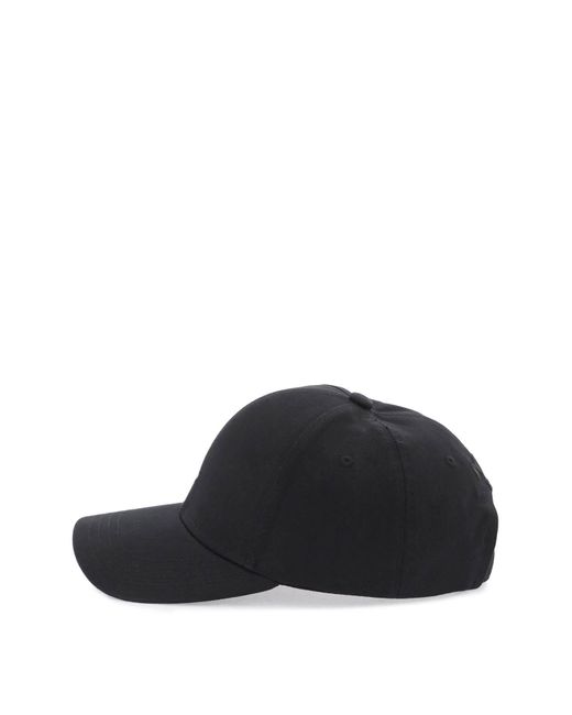 Boss Black Baseball Cap With Tricolor Embroidery for men
