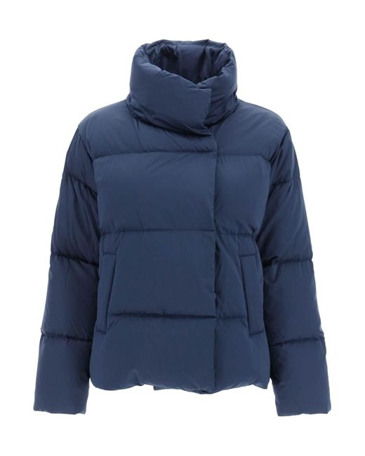 Weekend by Maxmara Blue 'ragno' Short Double-breasted Puffer Jacket
