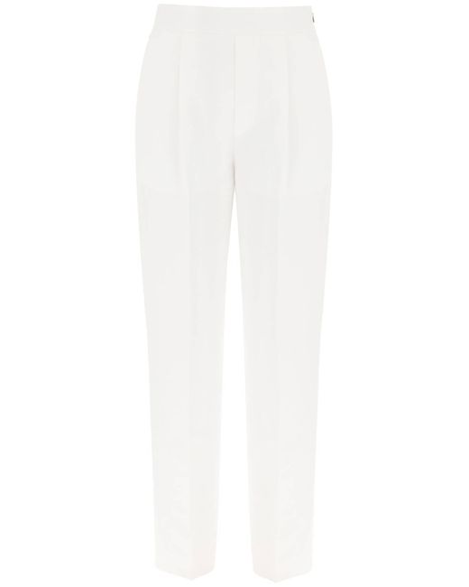 Agnona White Linen Trousers