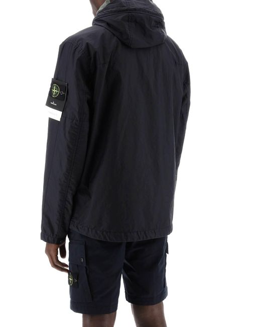 Stone Island Blue Membrana 3L Tc Hooded Jacket for men