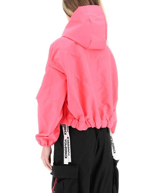 Khrisjoy Pink Khris Crop Windbreaker Jacket