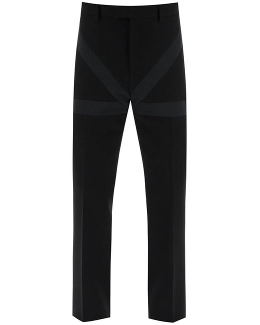 Ferragamo Black Pants With Inlays for men