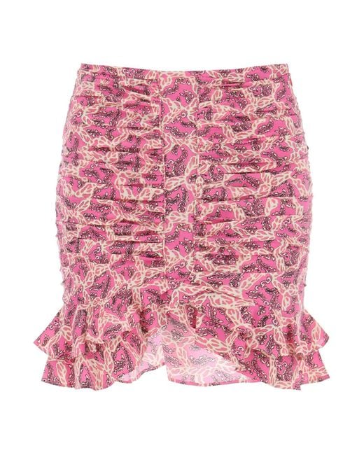 Isabel Marant Pink Milendi Silk Mini Skirt