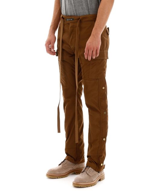 Fear Of God Nylon Cargo Trousers in Brown for Men | Lyst