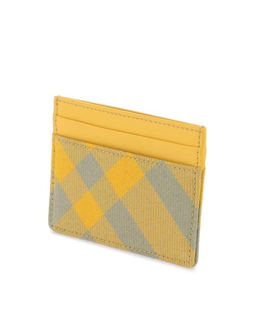 Burberry Yellow Check Cardholder for men