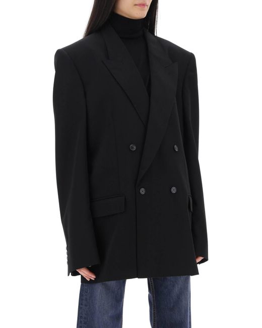 Balenciaga Black Double-Breasted Jacket