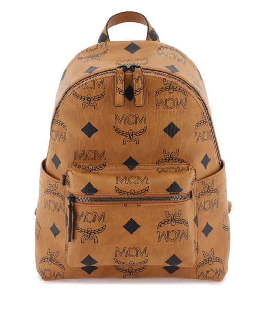 MCM Brown Small Stark Backpack for men