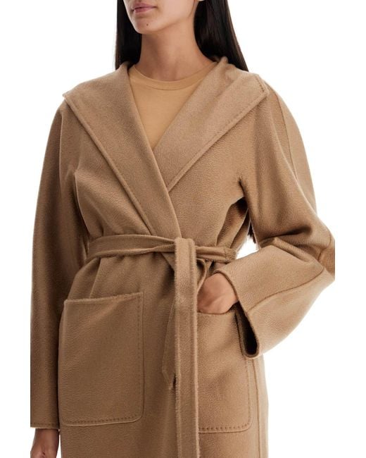 Max Mara Brown Cashmere 'Lilia' Robe Coat