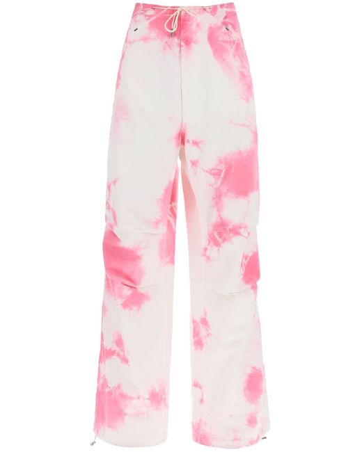 DARKPARK Pink Tie-Dye Cotton Baggy Pants