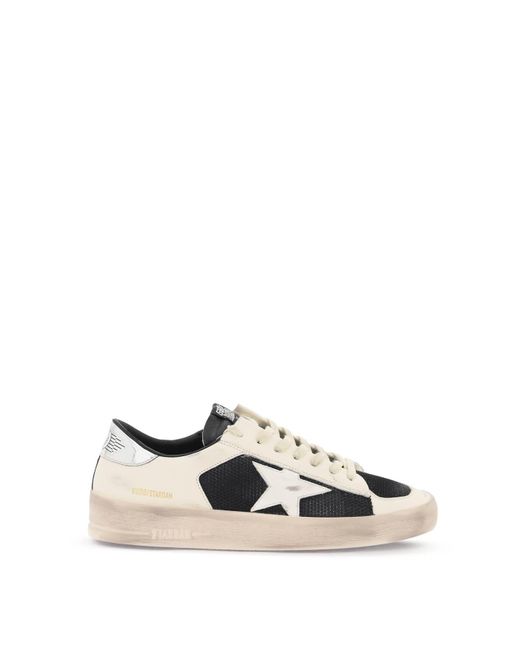 Golden Goose Deluxe Brand White Mesh And Leather Stardan Sneakers for men