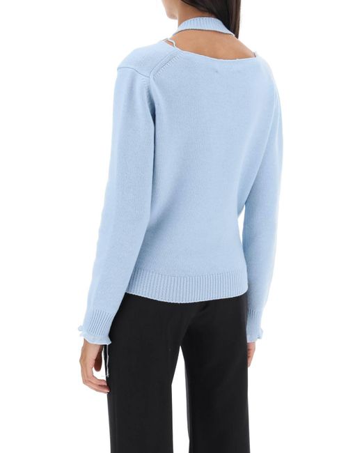 Fendi Blue Cashmere Pullover