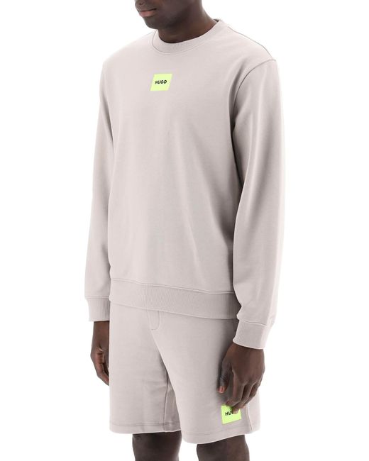 HUGO White Diragol Light Sweatshirt for men