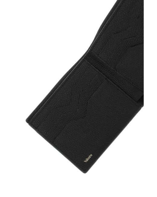 Valextra Black Bi-Fold Wallet