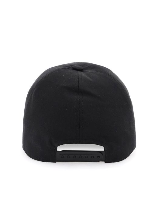 Rick Owens Black Baseball Cap With Embroidery for men