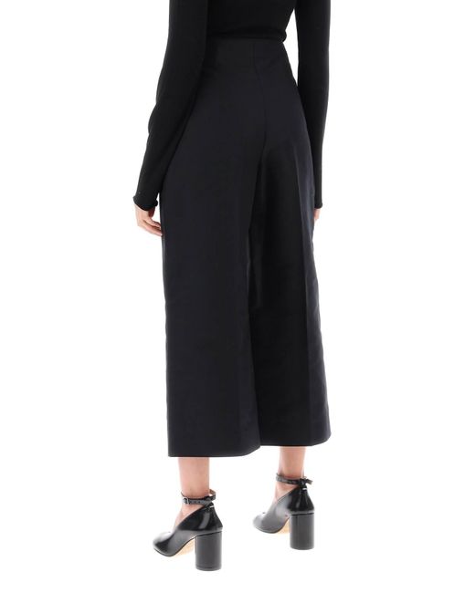 Marni Blue wide-legged Cropped Pants With Flared