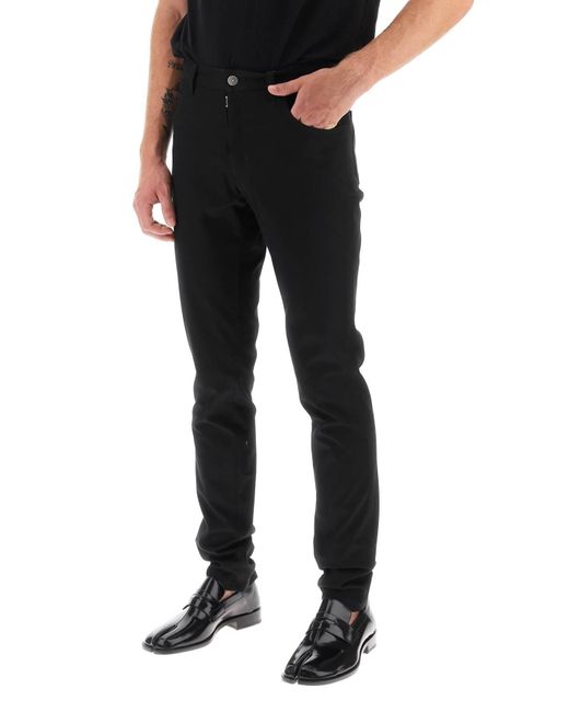 Maison Margiela Black Five Pocket Skinny Jeans for men