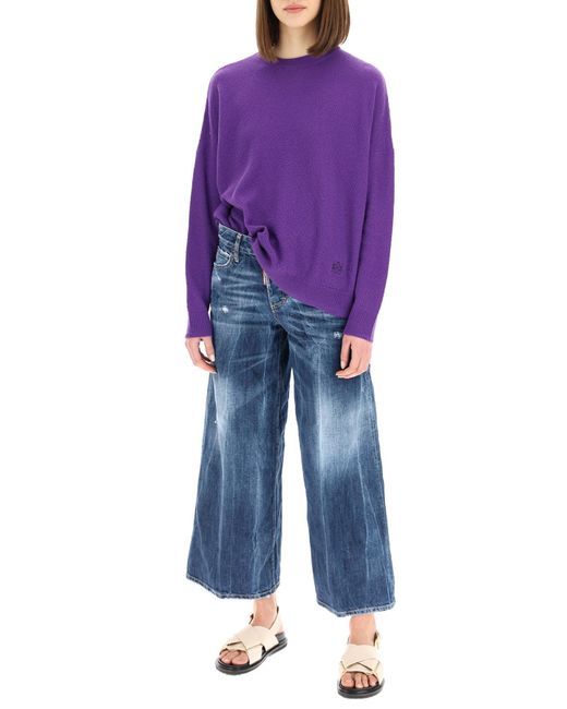 purple oversized sweater