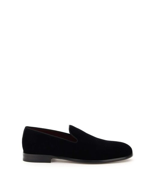 Dolce & Gabbana Leonardo Velvet Loafers in Black for Men - Lyst