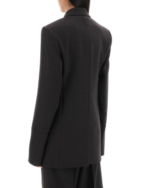 Sportmax Black Afro Wool-crepe Jacket