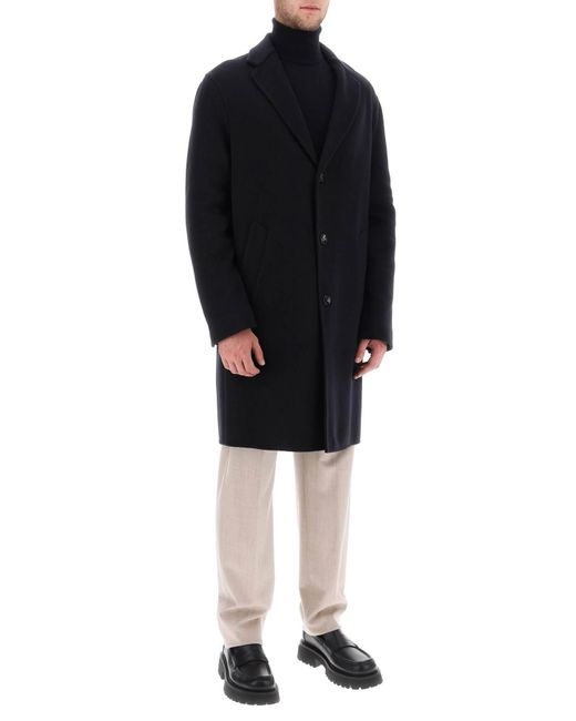 Agnona Black Single-Breasted Coat for men