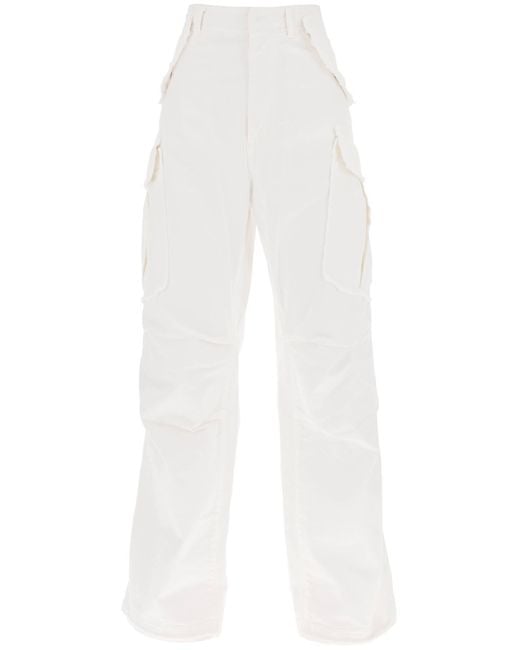DARKPARK White Vivi Wide Leg Cargo Jeans