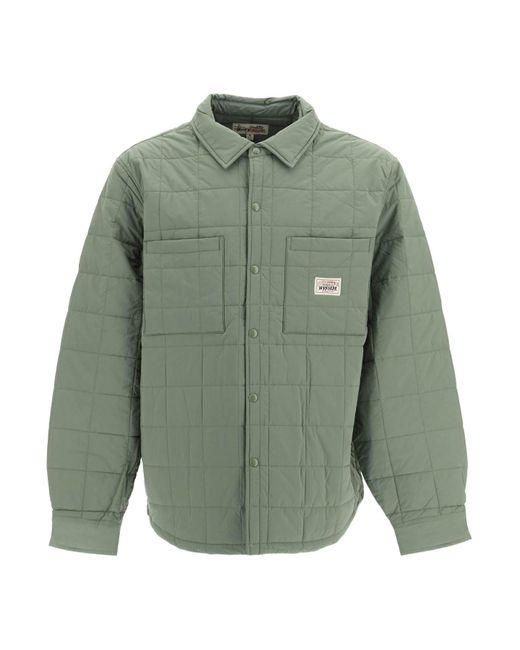 Stussy Green Recycled Nylon Quilted Jacket for men