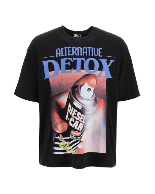 DIESEL Black Alternative Detox Pure Energy T-shirt for men