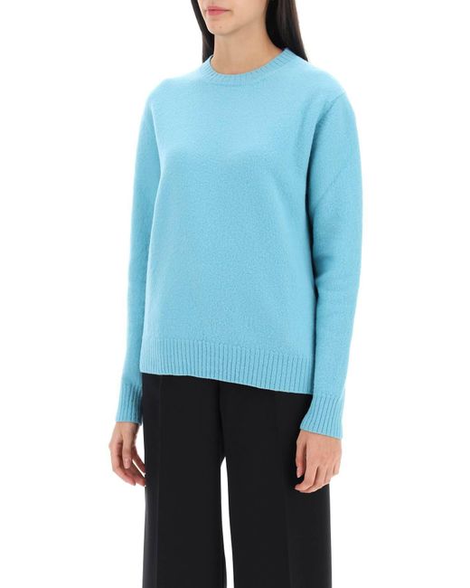 Jil Sander Blue Crew-Neck Sweater