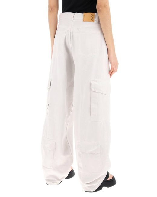 Jeans Cargo Bethany di Haikure in White