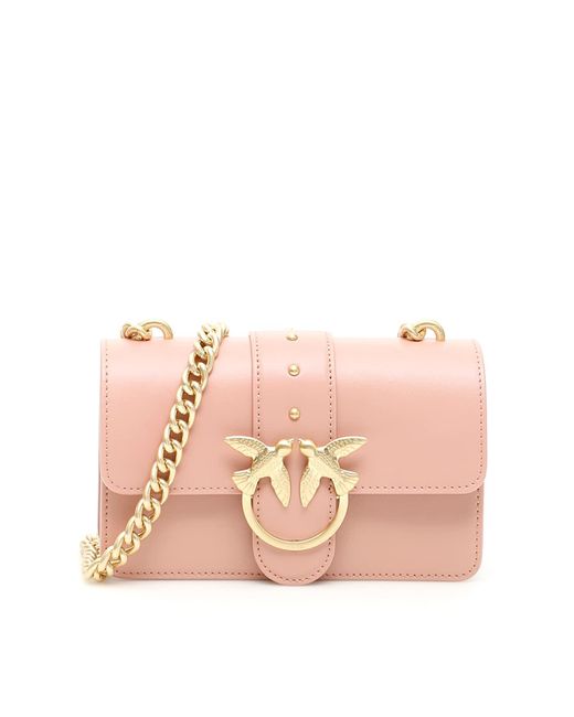 Pinko Love Simply Mini Bag Os Pink Leather
