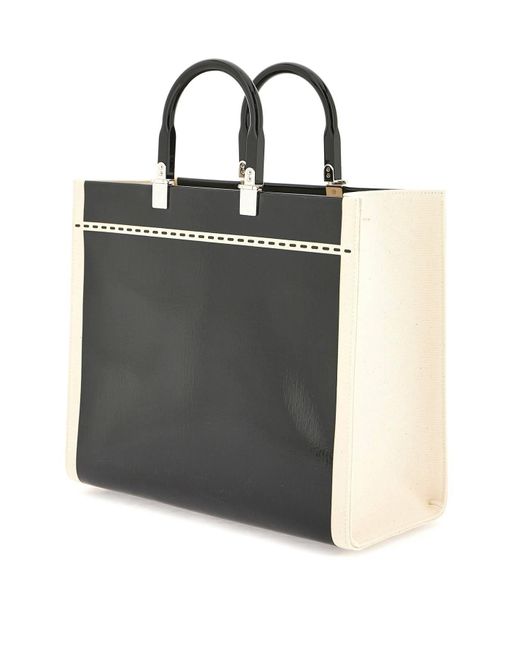 Fendi Black 'Sunshine' Medium Tote Bag