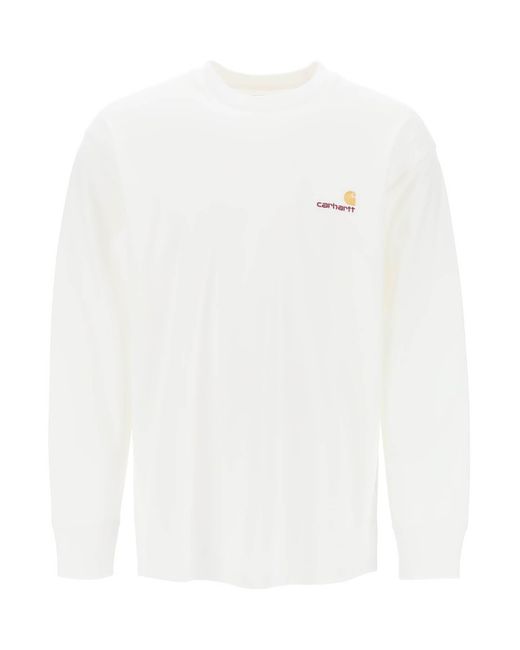 Carhartt White "Long-Sleeved T-Shirt With for men