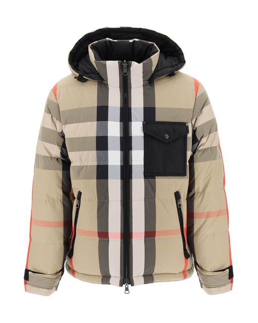 BURBERRY Convertible Quilted Shell Hooded Down Jacket for Men