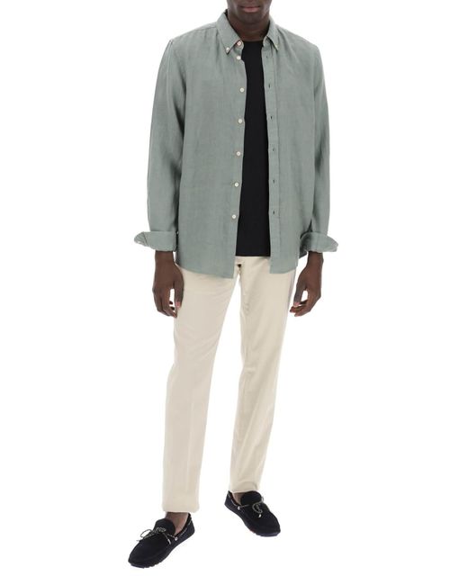 PS by Paul Smith Gray Linen Button-Down Shirt For for men