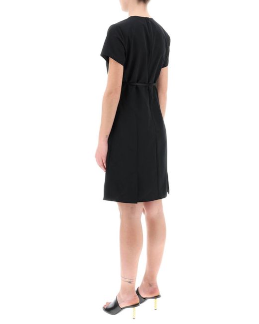 Givenchy Black Short Voyou Dress In Taff