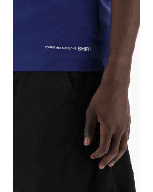 T Shirt Stampa Logo di Comme des Garçons in Blue da Uomo