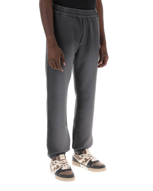 Fendi Gray Joggers In Washed Cotton for men