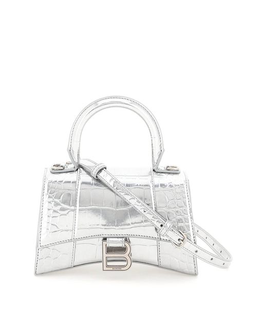 Balenciaga White Hourglass Top Handle Xs Bag